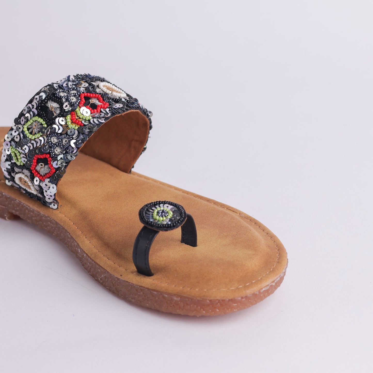 Blossom Kolhapuris - Black