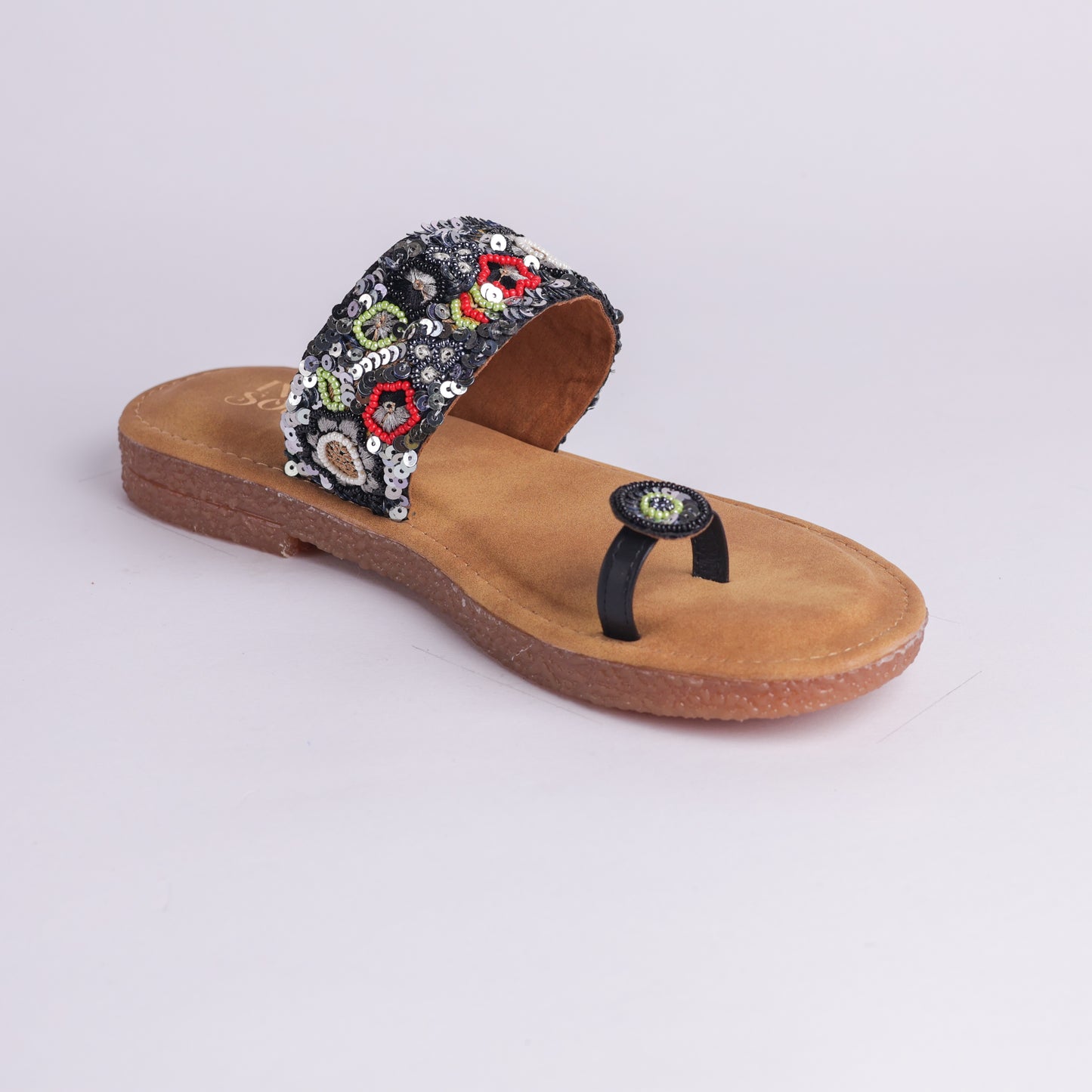 Blossom Kolhapuris - Black