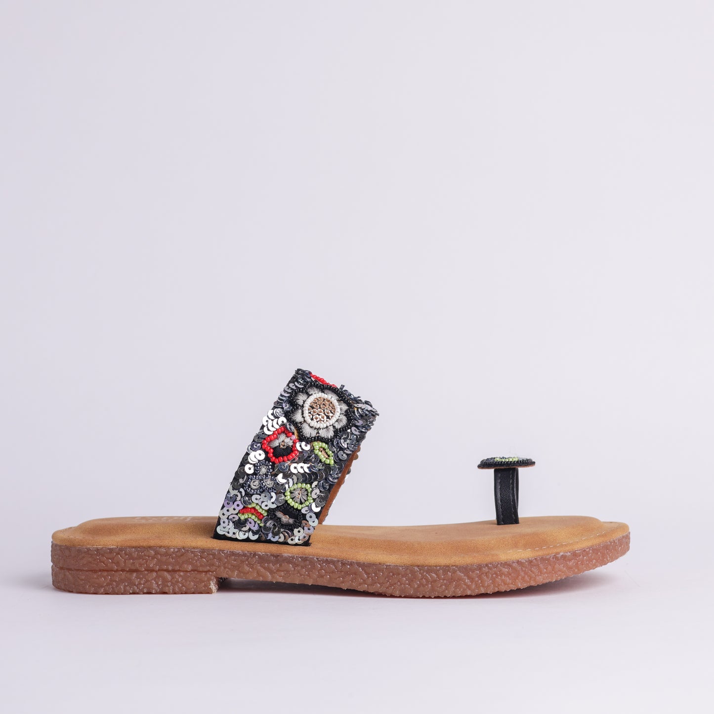 Blossom Kolhapuris - Black